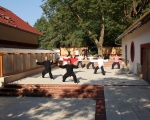 cvičení na dvoře